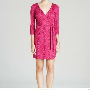 Diane Avon Furstenberg Pink Mini Wrap Dress
